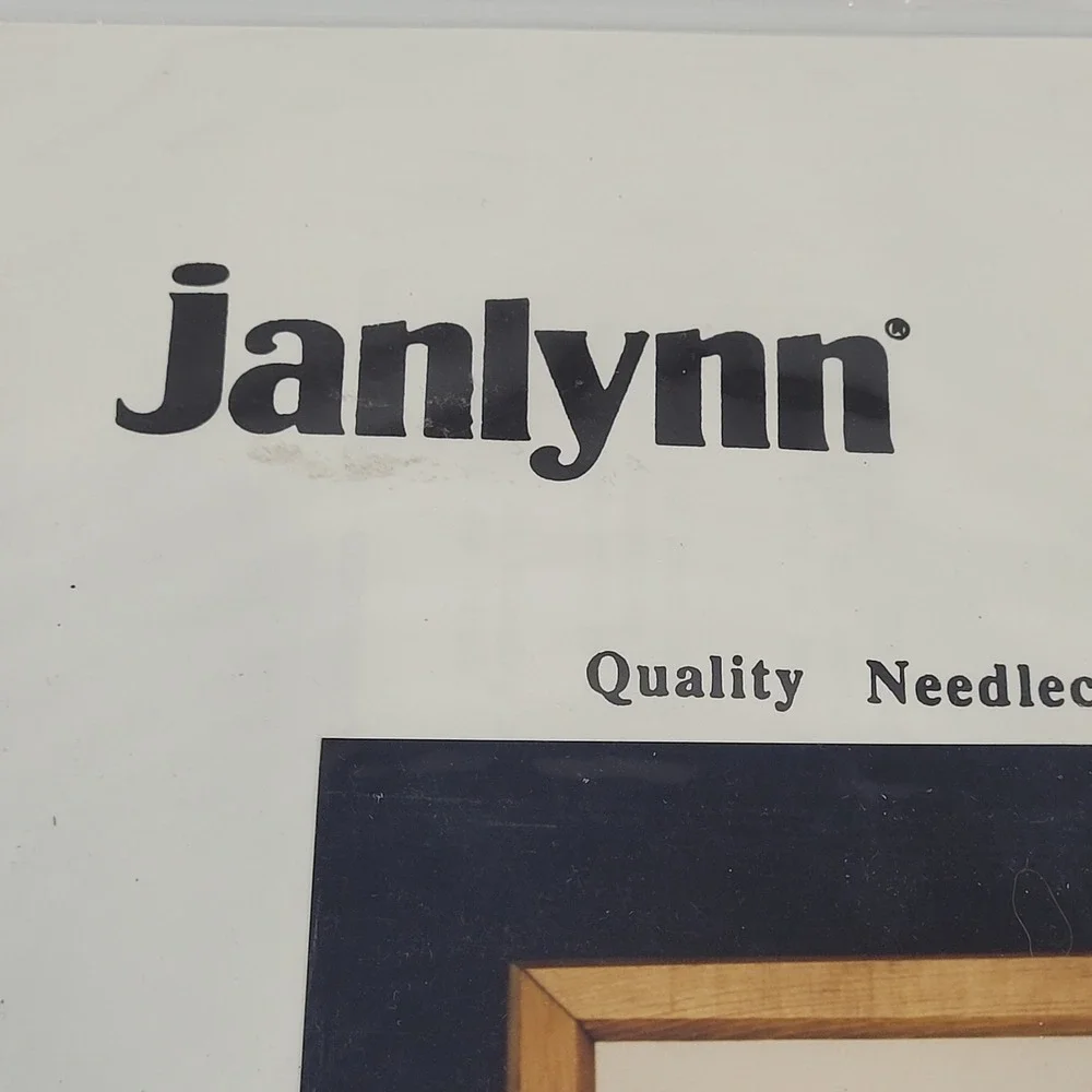Vintage Janlynn Counted Cross Stitch Kit‎ Holiday Christmas Wreath Village NEW